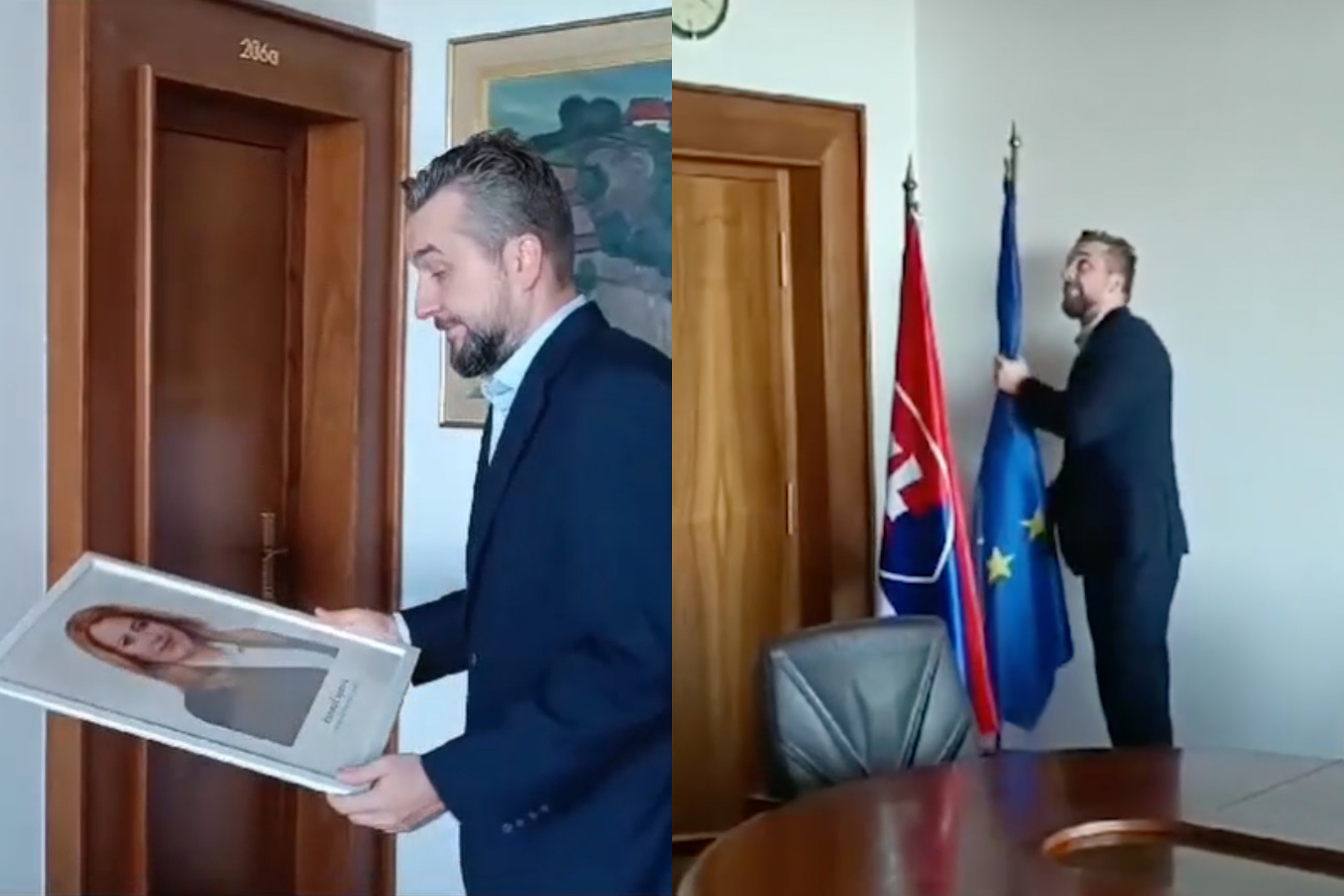 Blaha odstránil vlajku EÚ a portrét prezidentky odložil do skrine. Teraz ho chcú odvolať