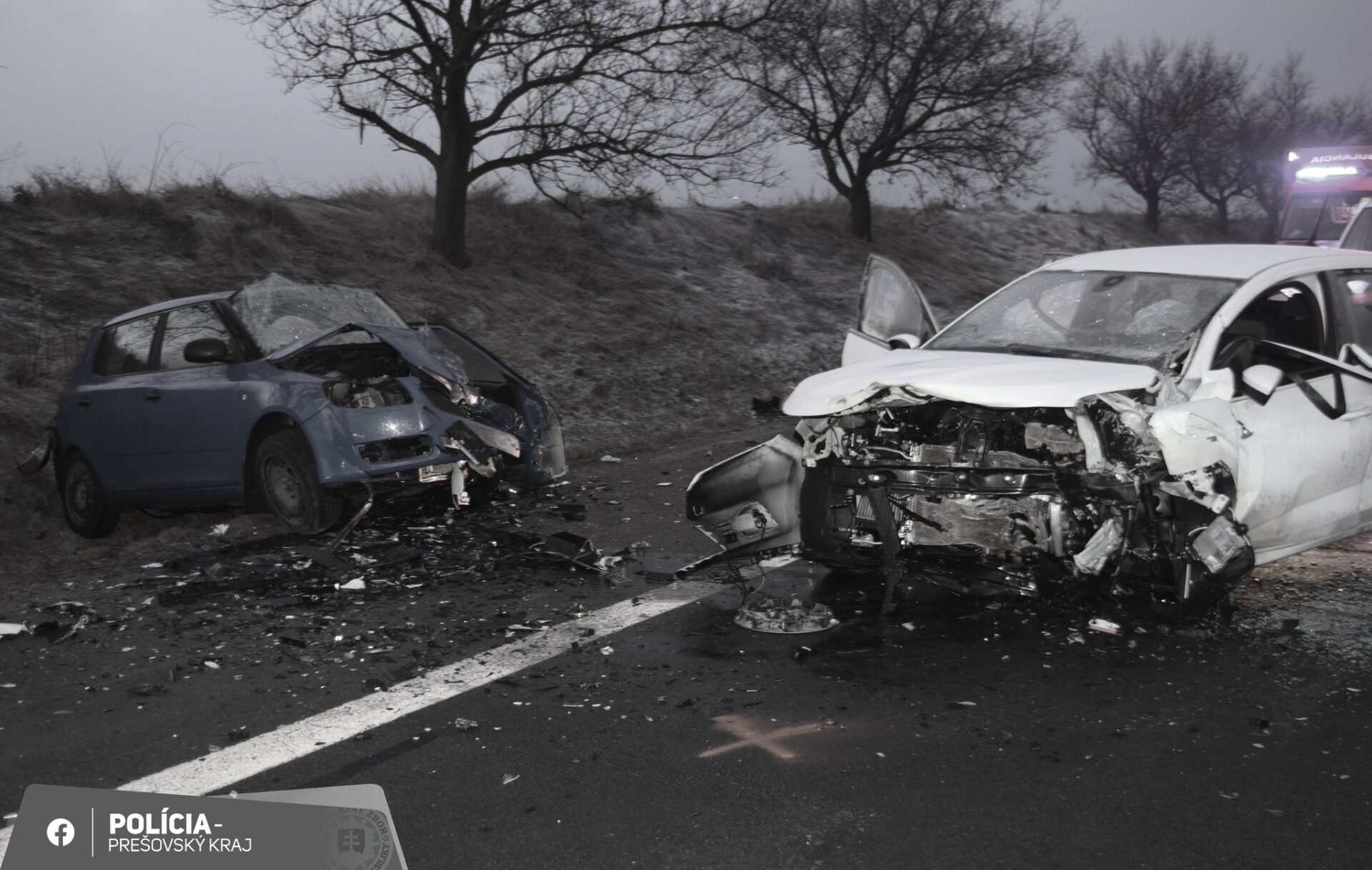 TRAGICKÁ NEHODA pri Kapušanoch: Vodič, ktorý prešiel s autom do protismeru, po zrážke ZOMREL