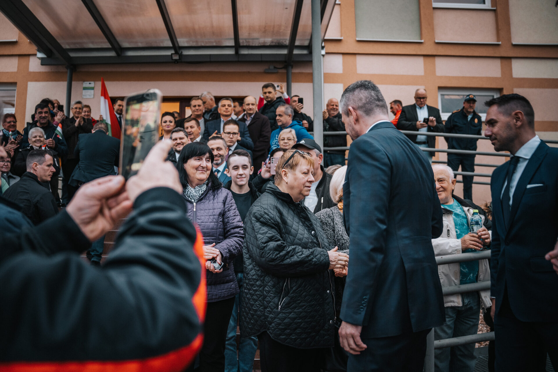 Privítanie Petra Pellegriniho v Kráľovskom Chlmci, Foto: IH